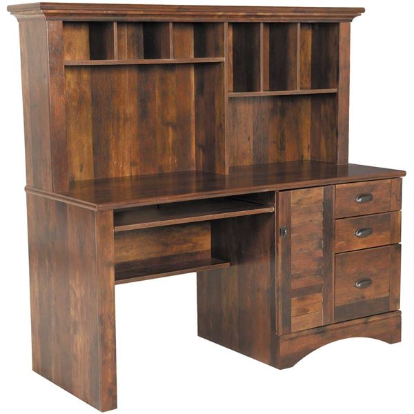 Harbor View Curado Cherry Computer Desk with Hutch 