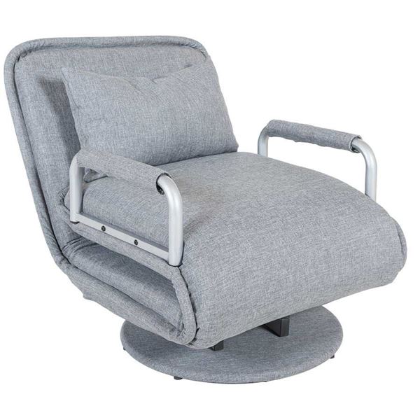 Gray Fold Out Chair Bed | 1B-8062 | 8062 GRAY NO 6 | Cambridge Home