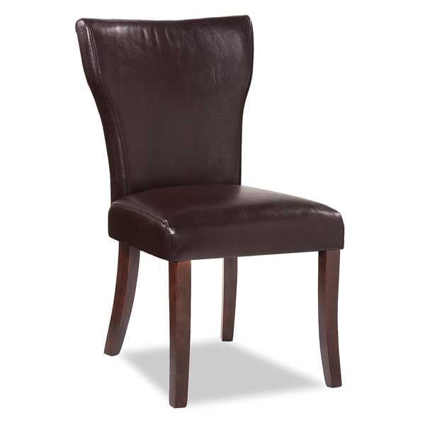 Chocolate leather dining discount chairs