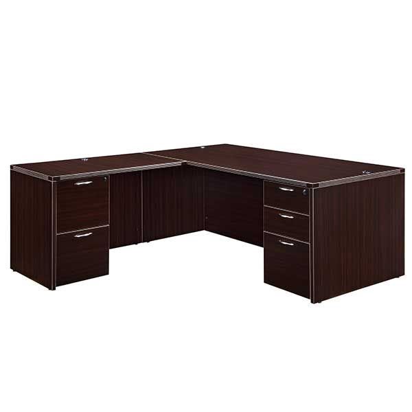 Mocha Fairplex L Shape Left Return Desk 7004 Llset Dmi Furniture