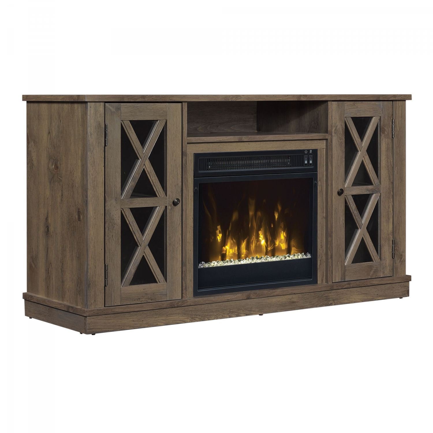 Classic flame bayport tv store stand with fireplace