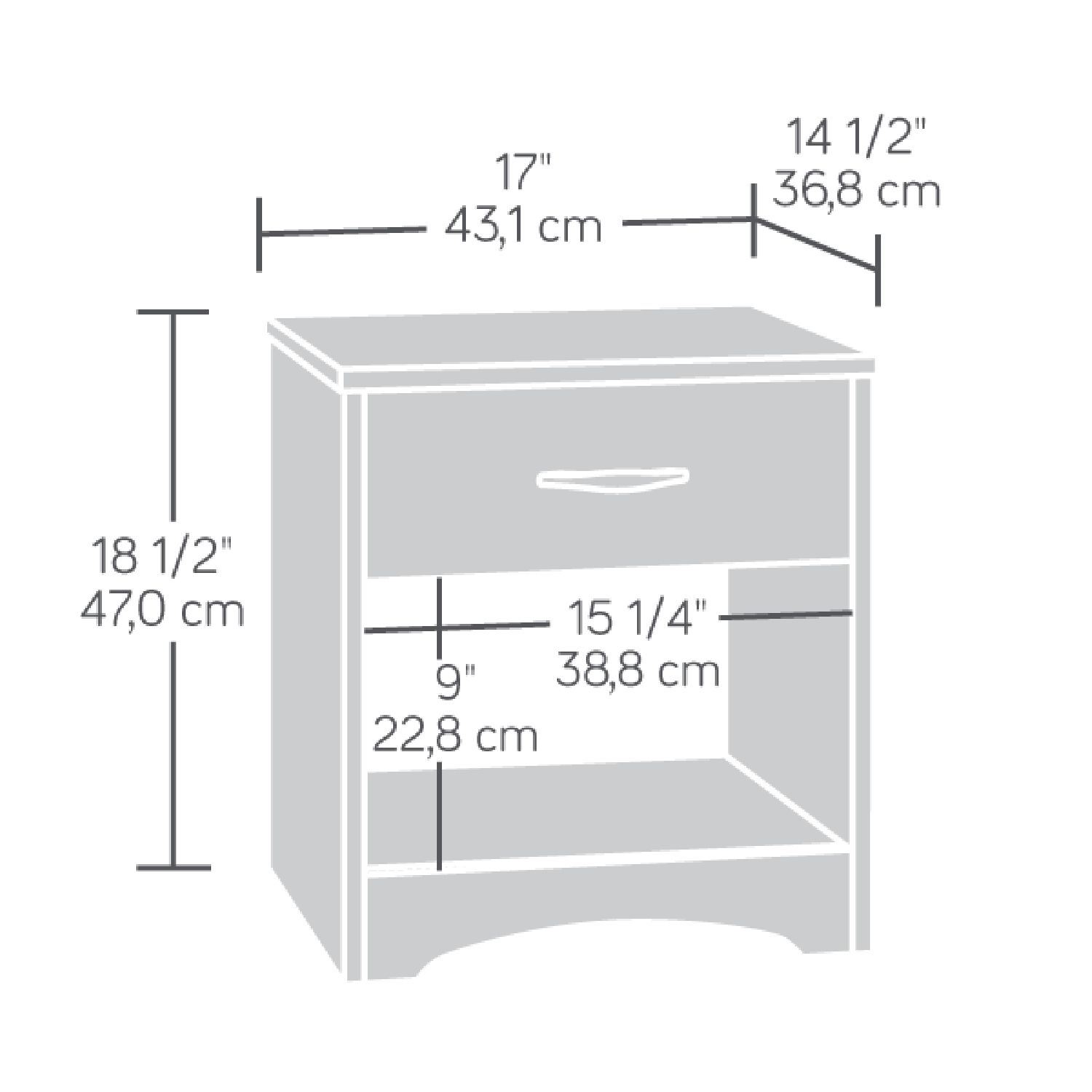 Beginnings Night Stand Cinnamon Cherry D 415544 Sauder