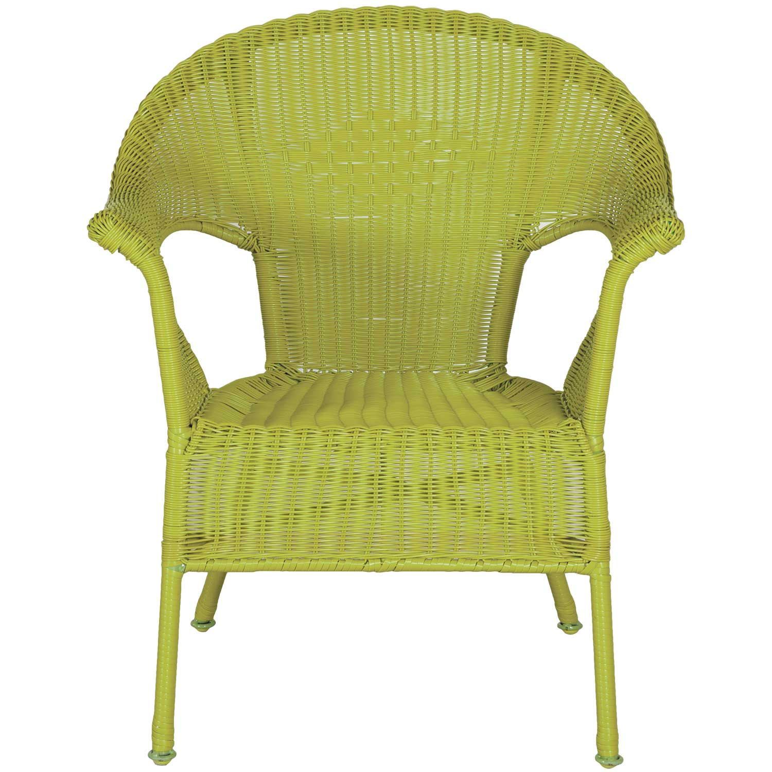 lime green wicker chairs