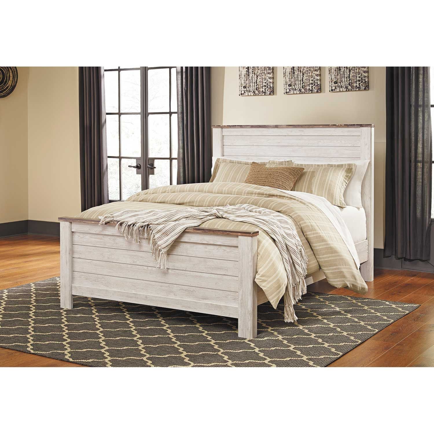 willowton queen bed with 2 nightstands