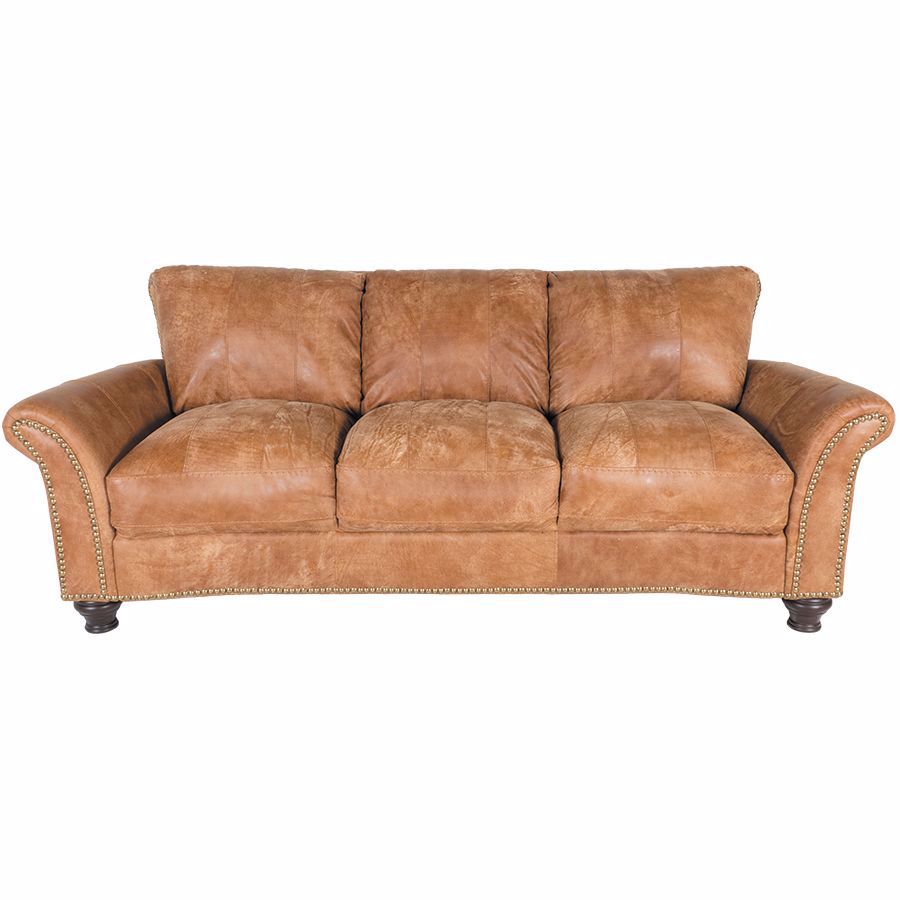 brown leather cuddle sofa