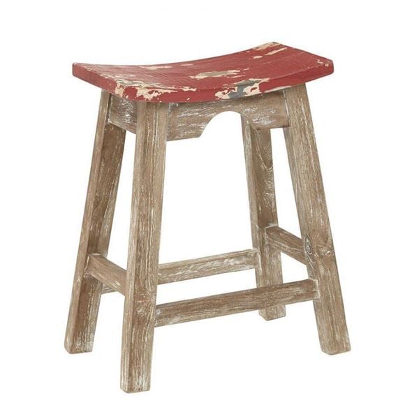 24 Inch Rustic Red Saddle Stool D SAD15 9 OSP Office Star