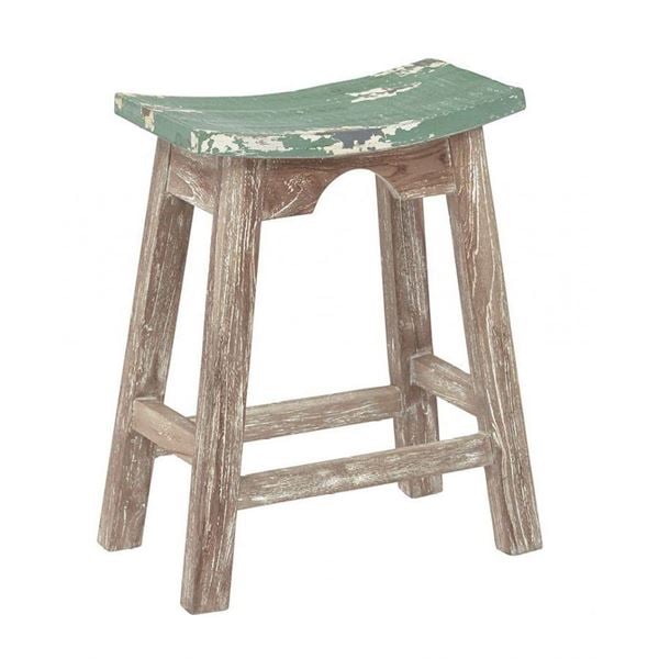 green saddle stool