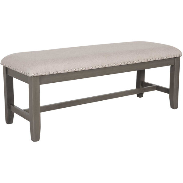 Omaha Grey Upholstered Bench 16688 | Standard Furniture | AFW.com