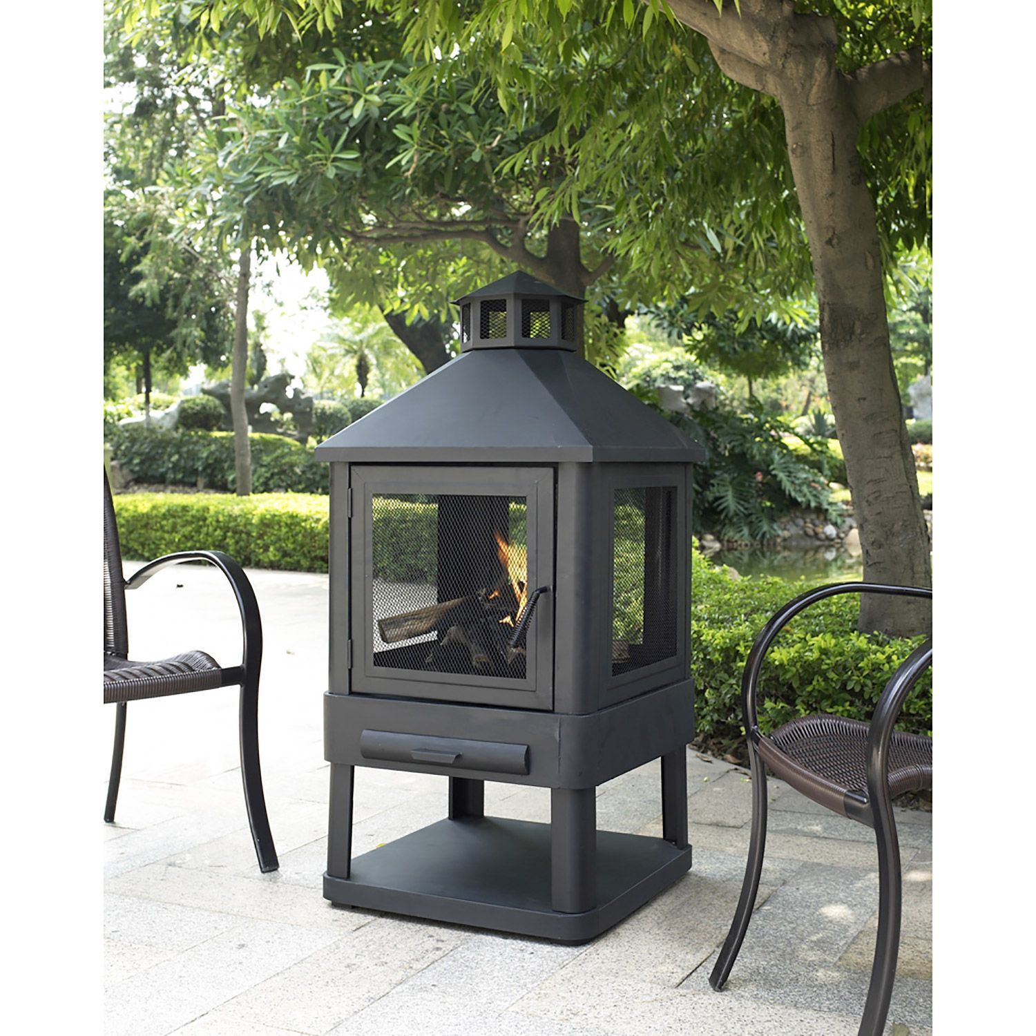 Monticello Firepit Black D Co9001a Bk Crosley Furniture