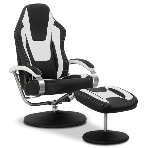 gaming chair and ottoman