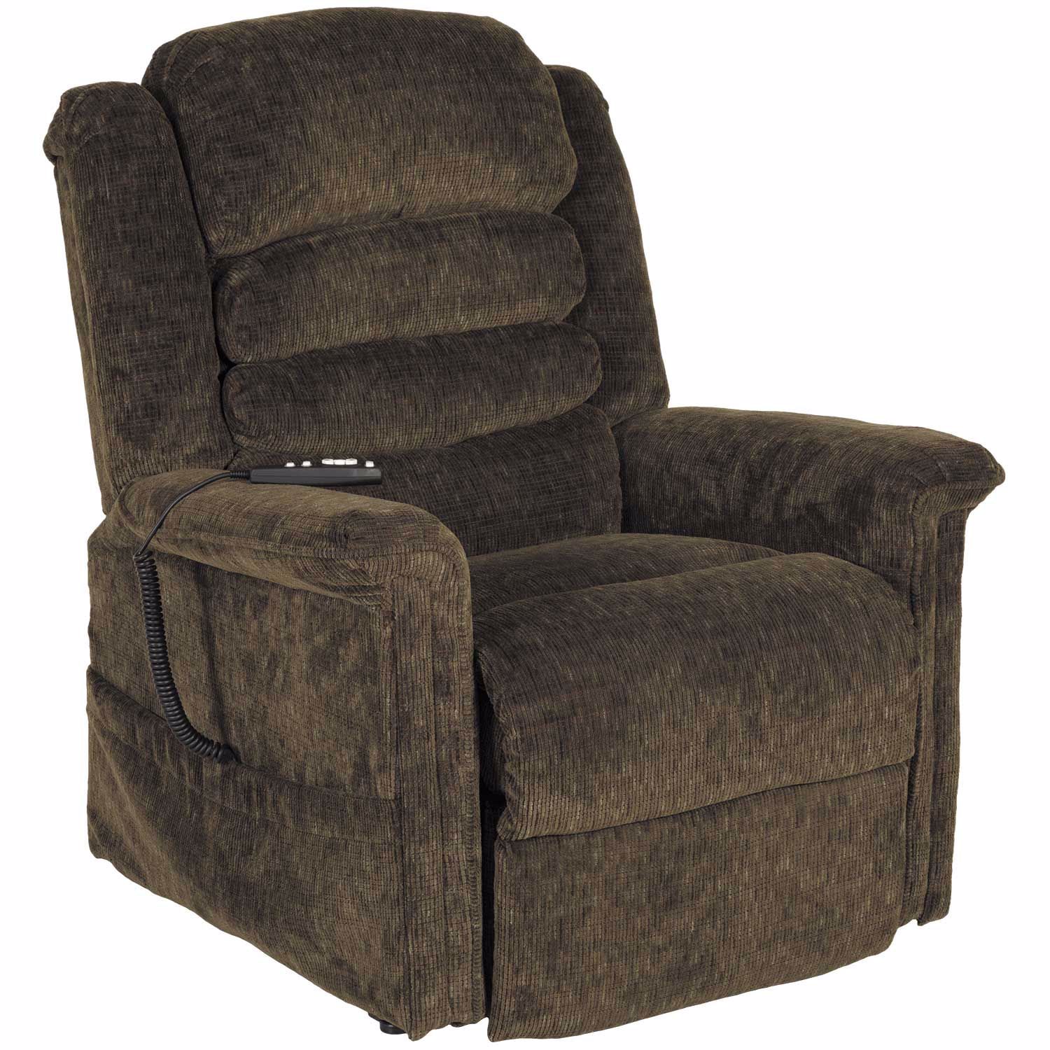 Power Reclining Lift Chair Green Chenille