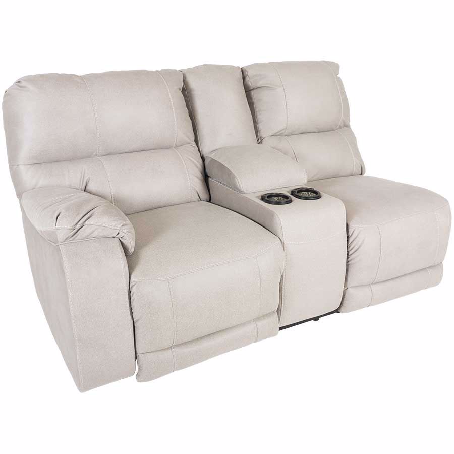 Furniture of America Ffion CM6219BR-LV Casual Power Console Loveseat with  USB Port and Cup Holders, Dream Home Interiors