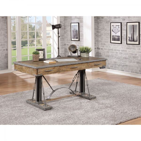 Sit-Stand Adjustable Desk  Hardwood Artisans Handcrafted Office Furniture