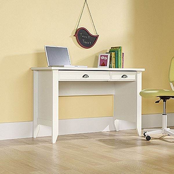 Shoal Creek Computer Desk Soft White D 411204 Sauder