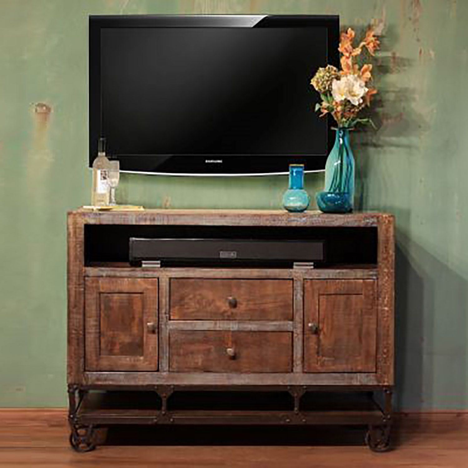 Ifd560stand 52 Urban Gold 52 Inch Tv Stand By Artisan Home Afw Com