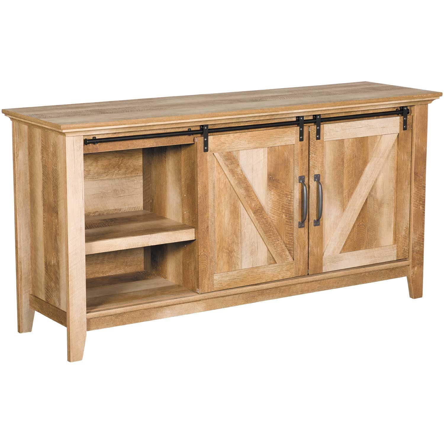 Dakota Pass Credenza Craftsman Oak D 420820 Sauder Woodworking