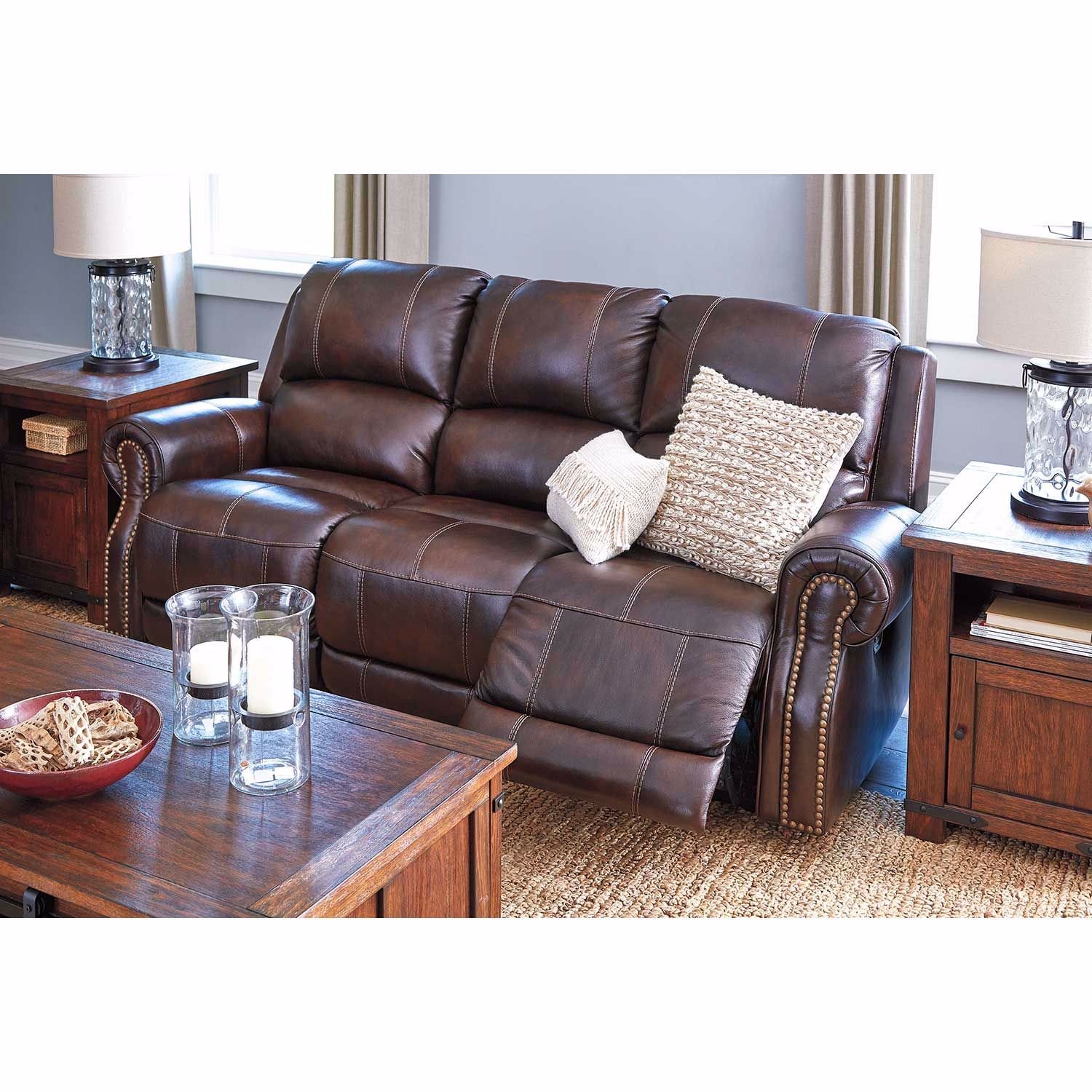 Buncrana Italian Leather Power Reclining Sofa with 0AA 846PRS