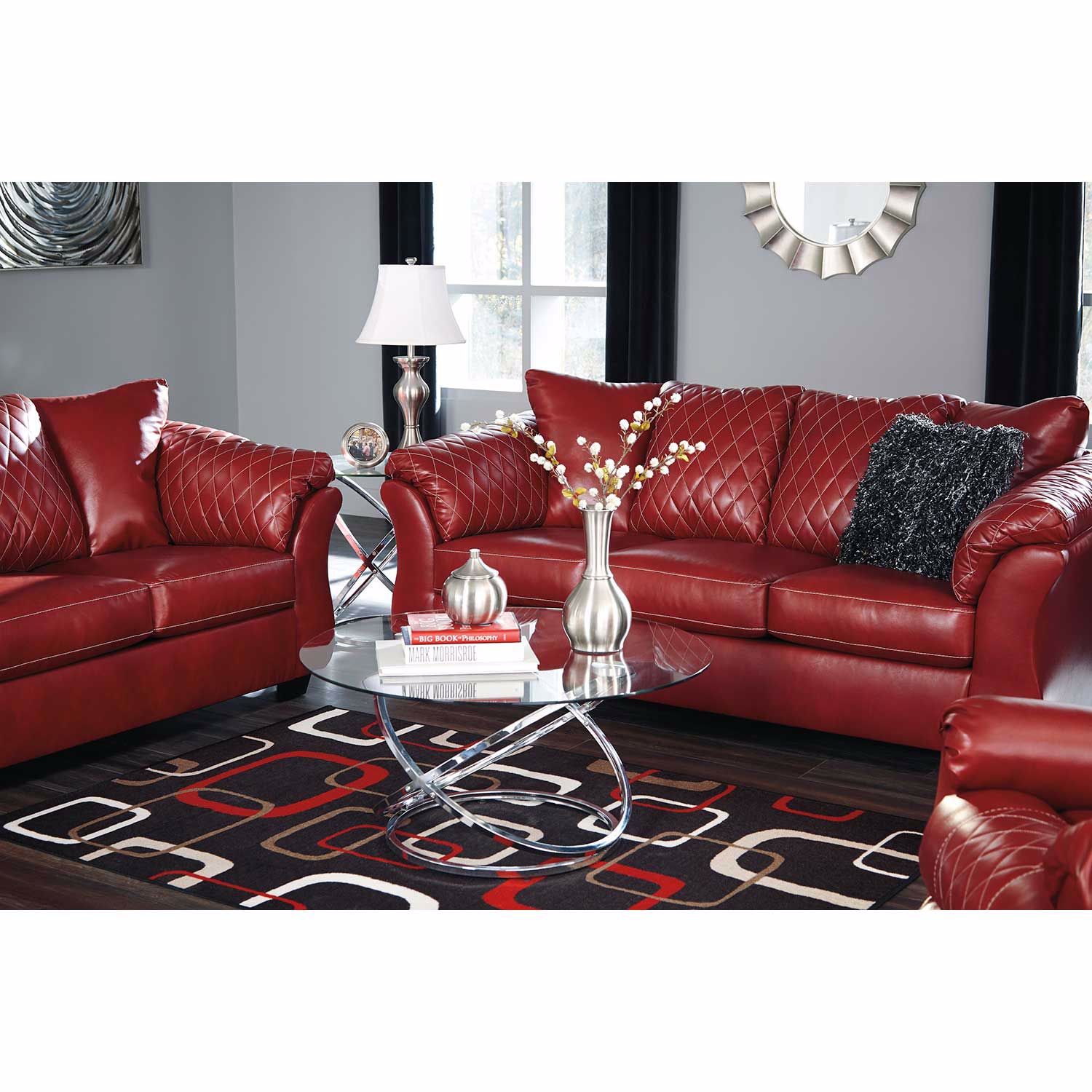 Ashley furniture outlet red loveseat