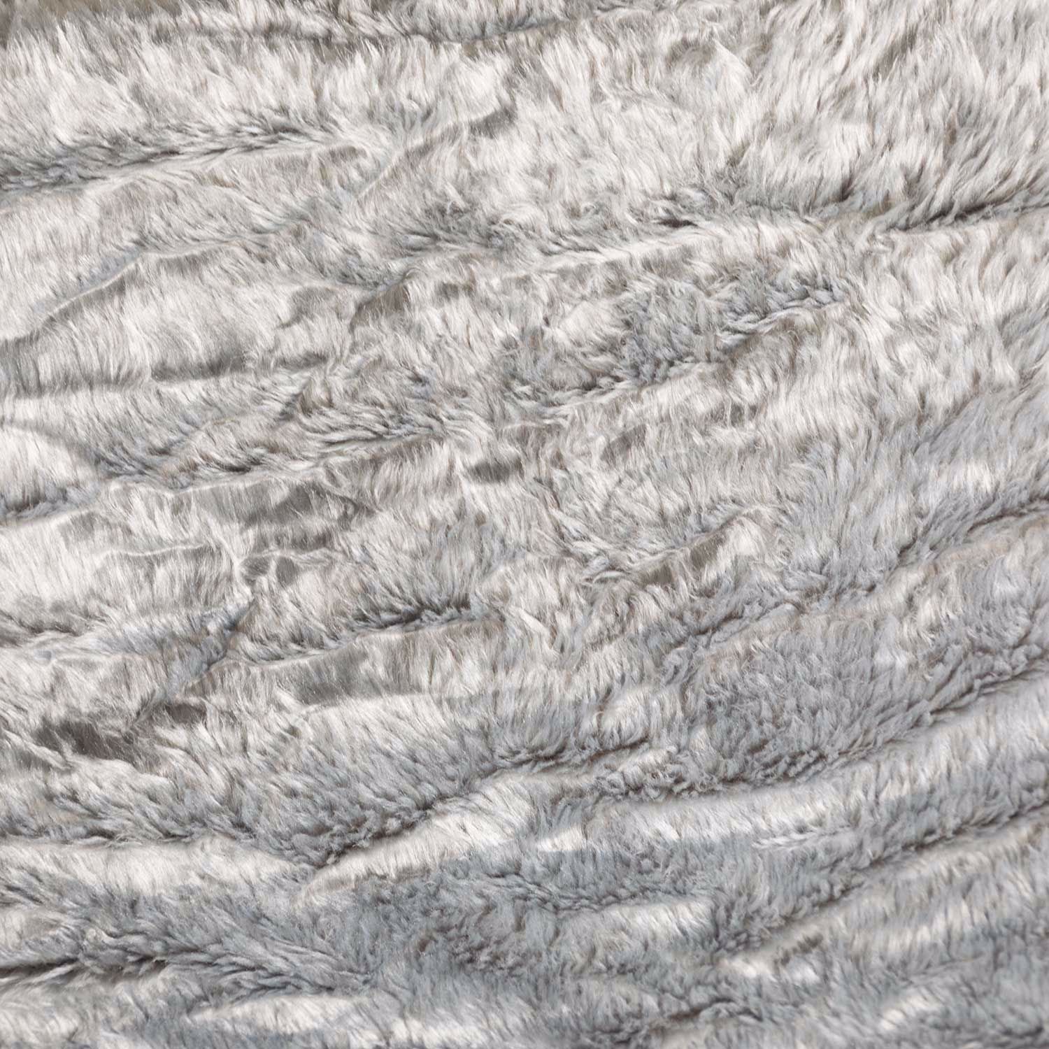 Steel Gray Faux Fur Memory Foam Lounge Bag, 1B-BAG-FUR