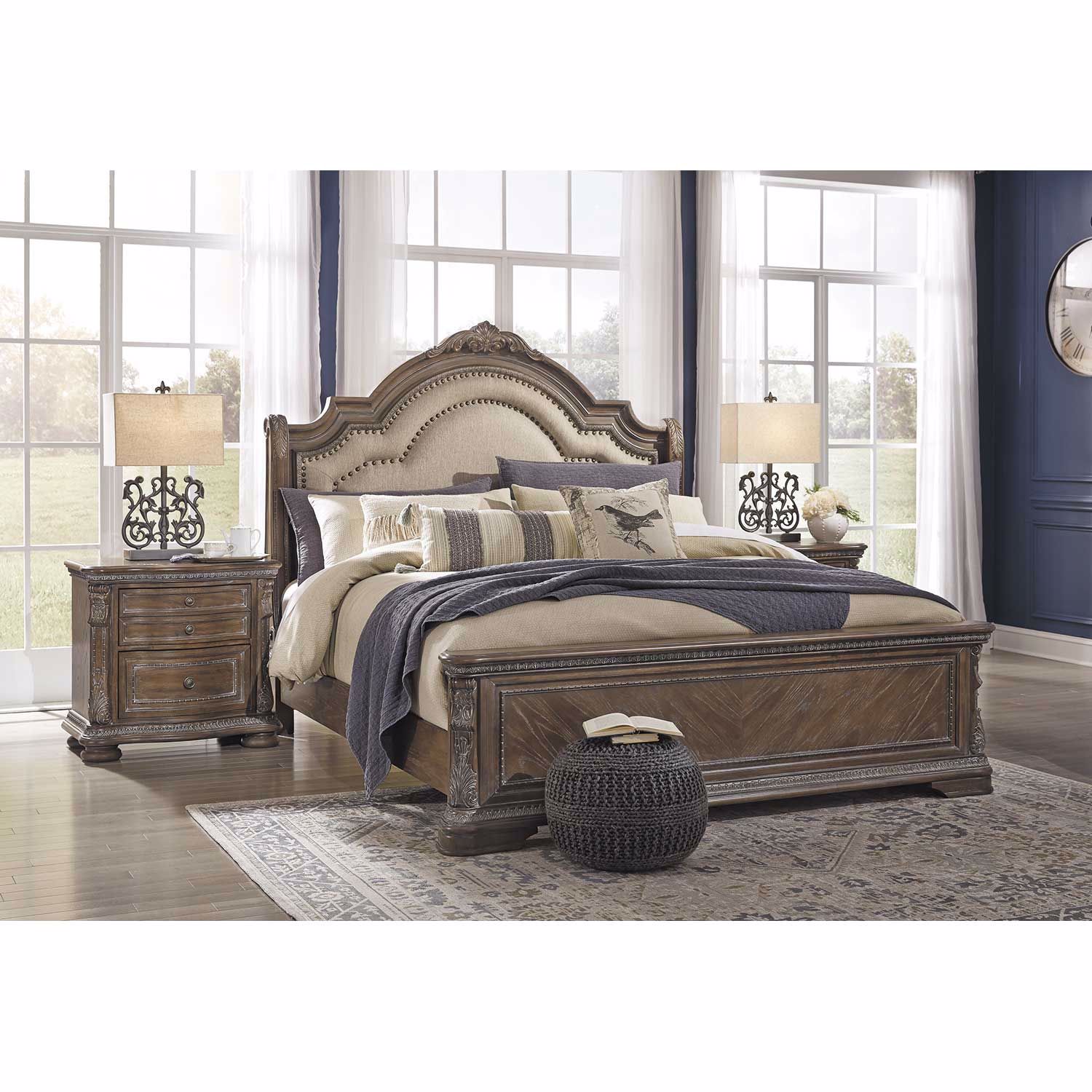 Charmond Upholstered Queen Bed | B803-QBED | AFW.com