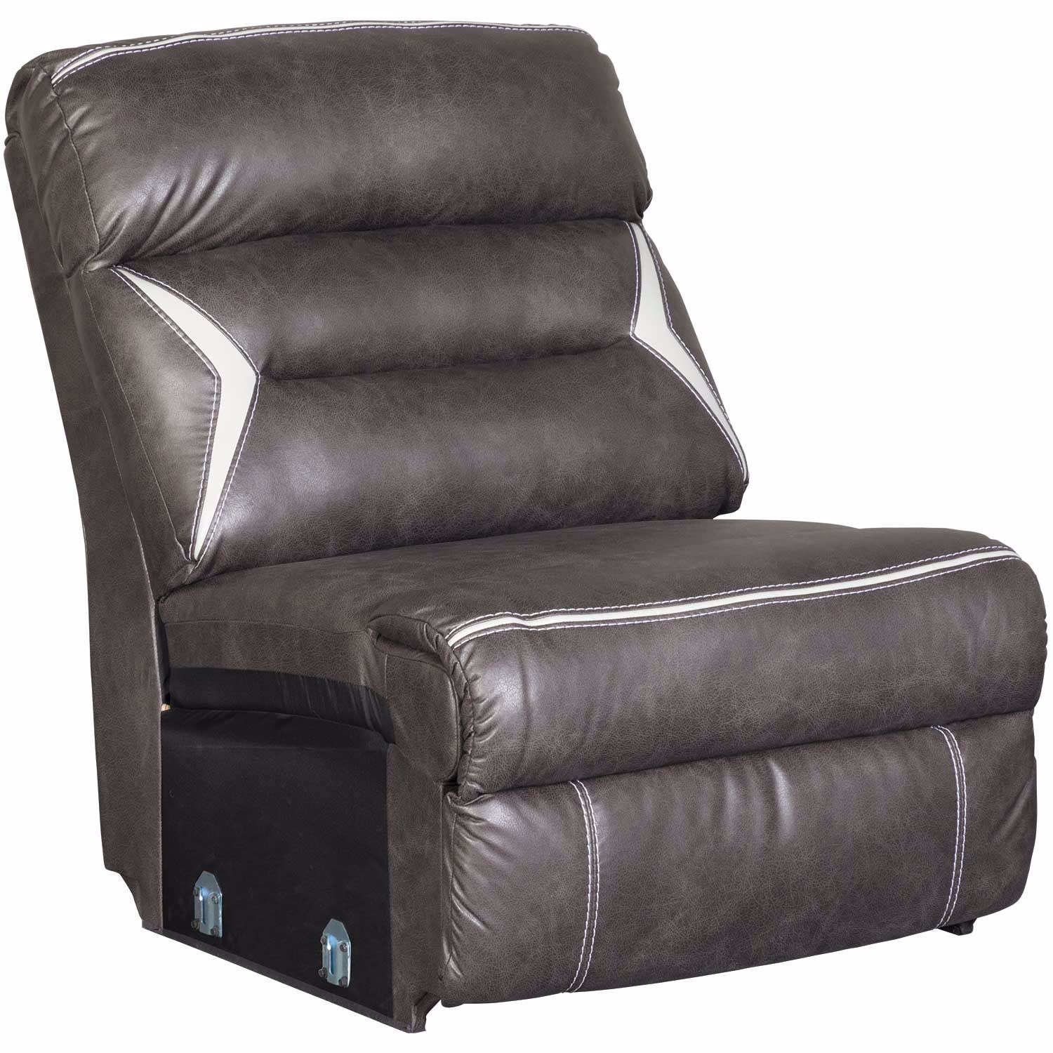 Armless discount power recliner