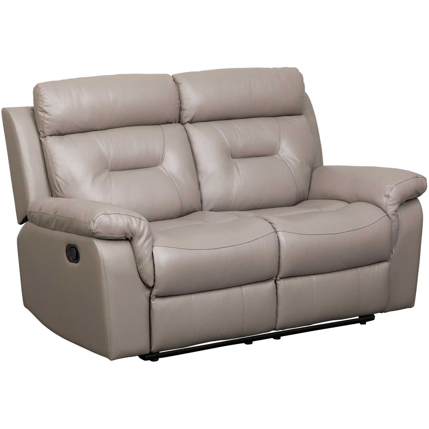 Furniture of America Grants 69.5 in. Light Brown Leather 2-Seater Power Recliner Loveseat, Light Brown Without Care Kit