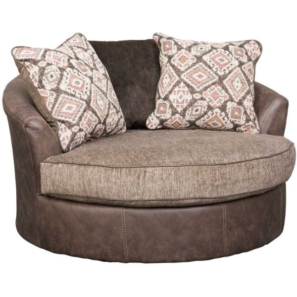 Ashley furniture oversized round swivel online chair