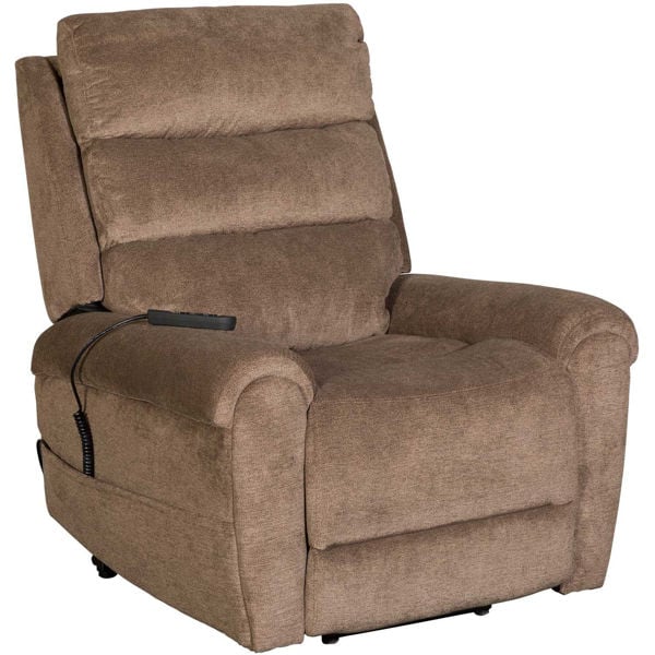 Power lift recliner with 2024 adjustable headrest and lumbar