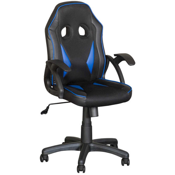 blue and black office chair