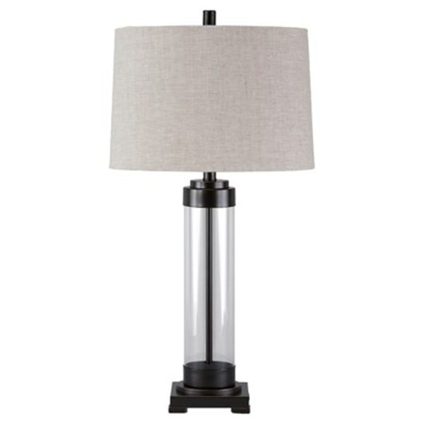 Glass cylinder deals lamp base