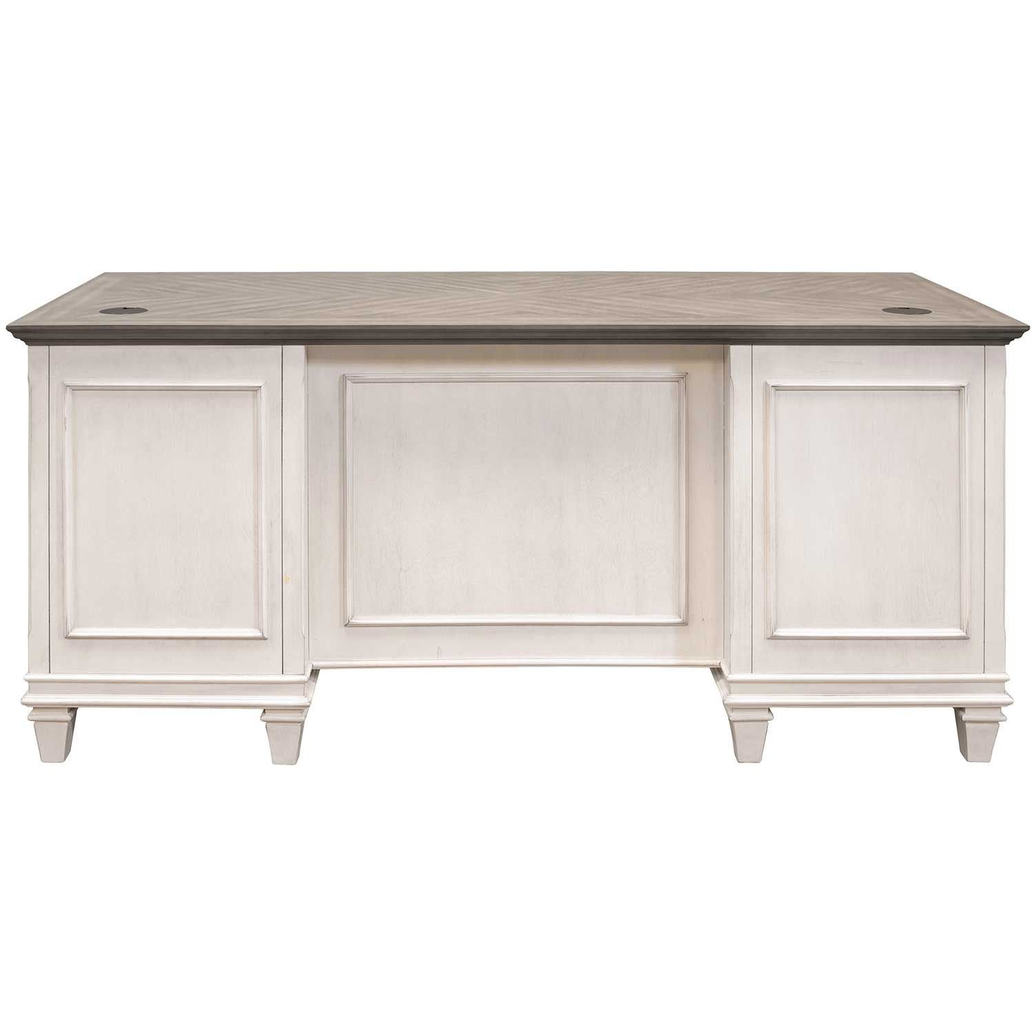 hartford white double pedestal desk