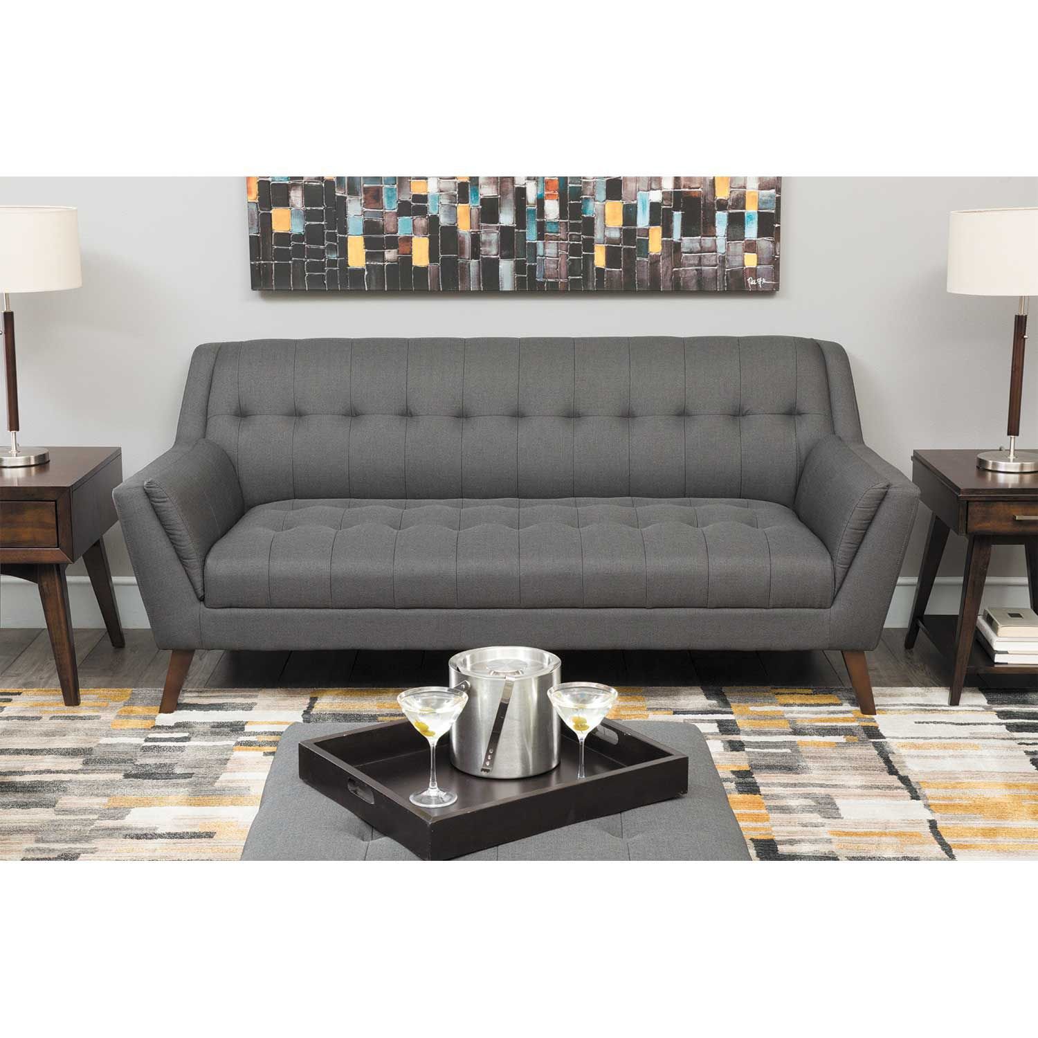 Binetti retro store charcoal sofa