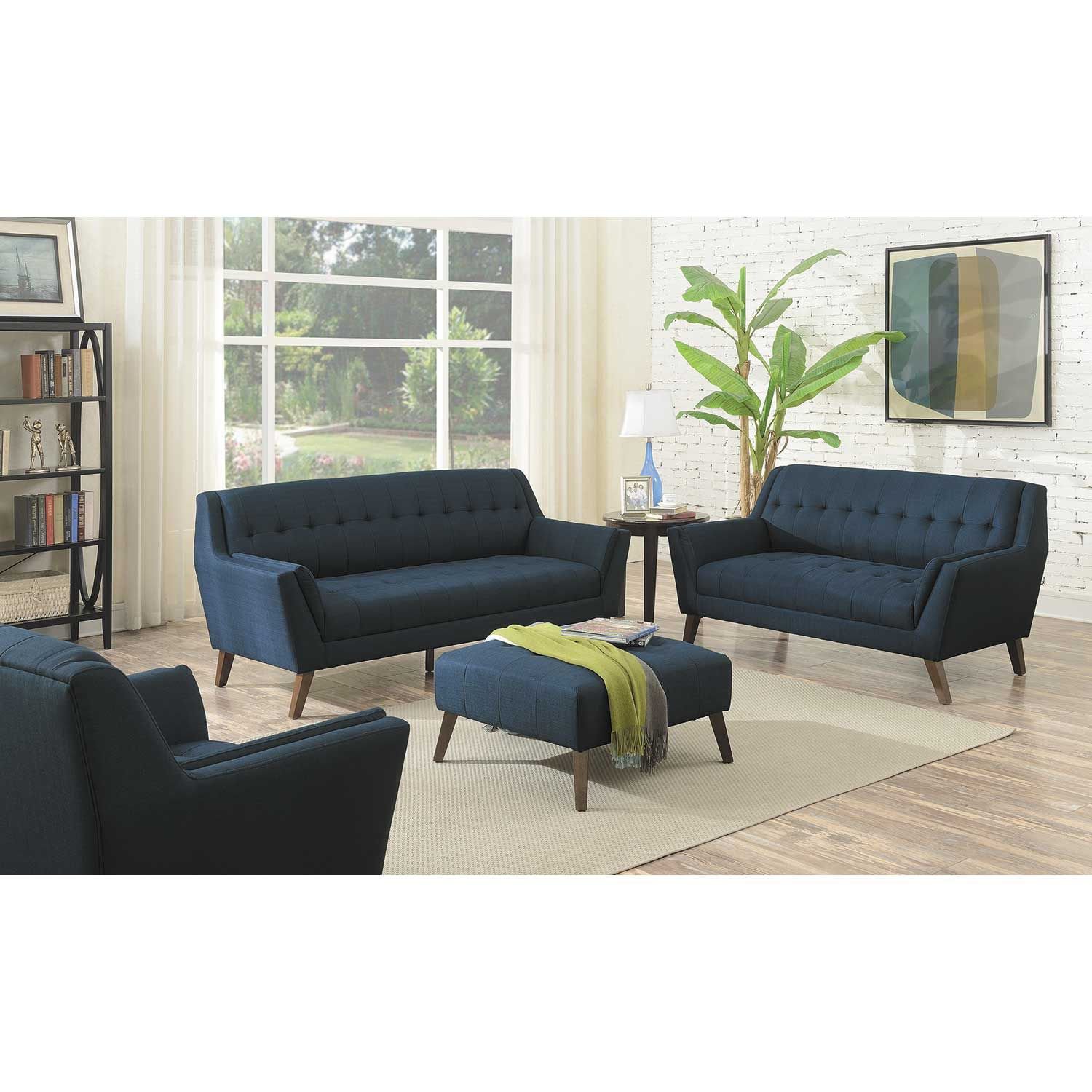 navy retro sofa