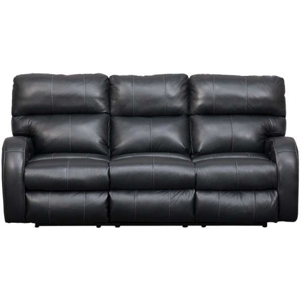 Recliner sofa on sale leather black