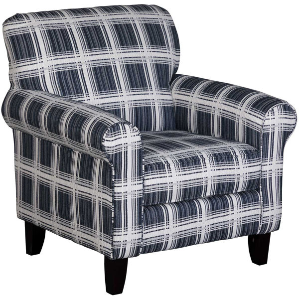 navy plaid chair