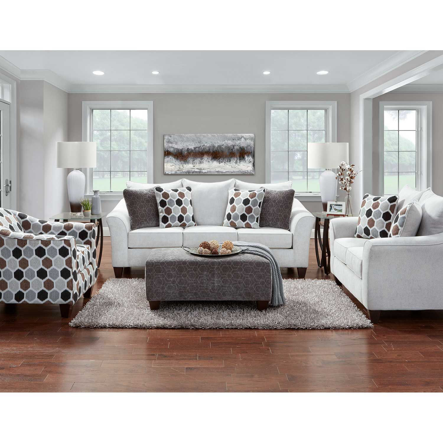 Furniture of America Living Room Sofa Love Seat, Navy CM6716NV-2PC - Anna's  Home Furnishings