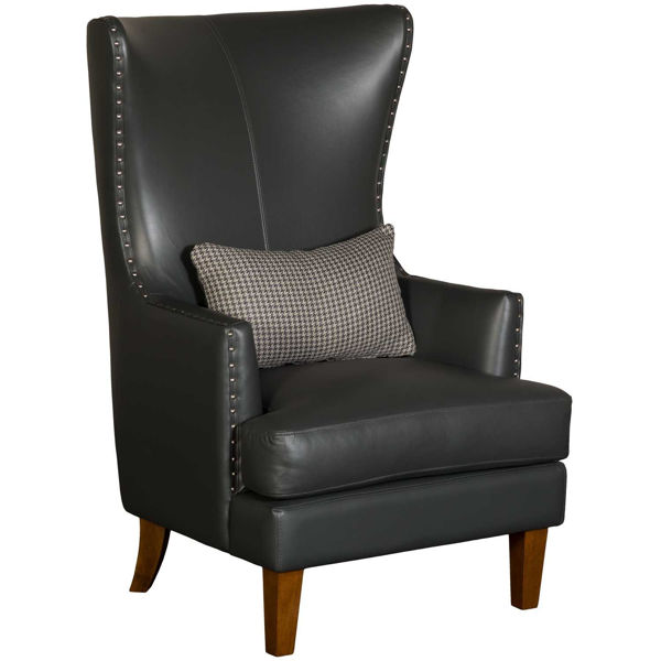 charcoal leather chair