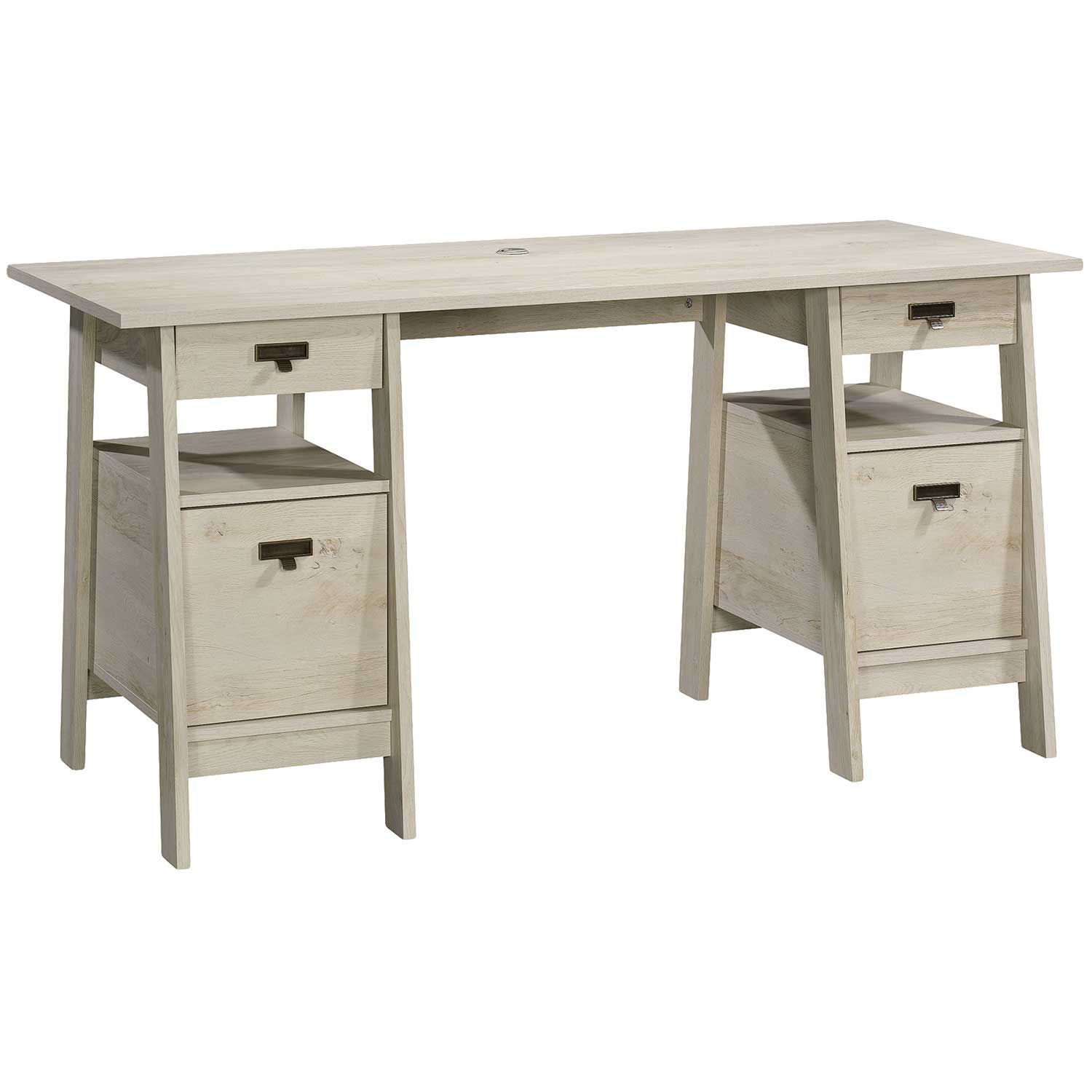 executive desk chalked chestnut