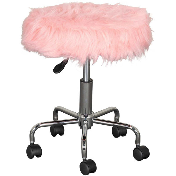 pink rolling stool