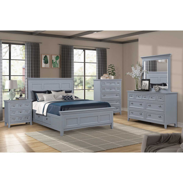 grey nightstand and dresser set