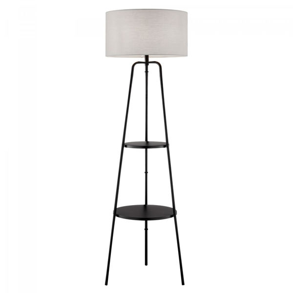 grey shelf floor lamp