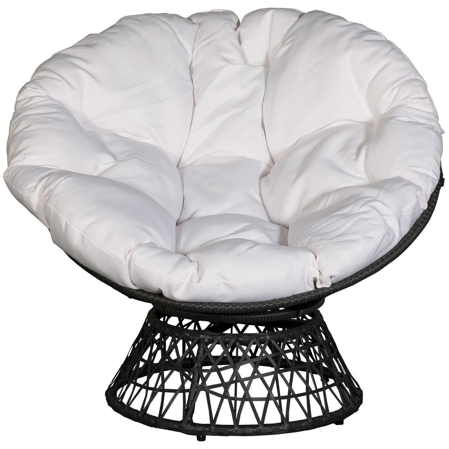 Reviews for OSP Home Furnishings Papasan Chair with Black cushion and Black  Frame