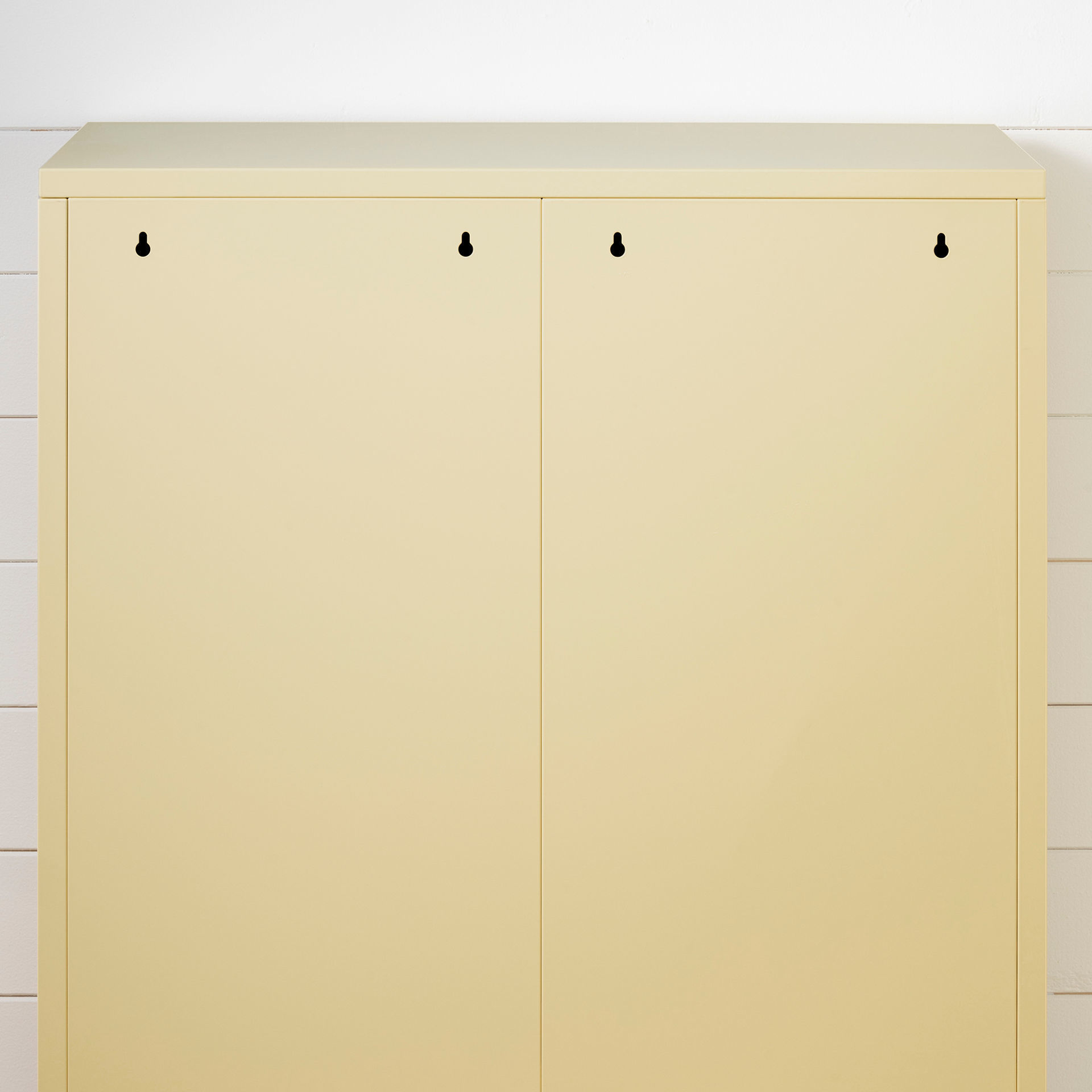 South Shore Crea Metal Mesh 2-Door Accent Cabinet, Pale Yellow