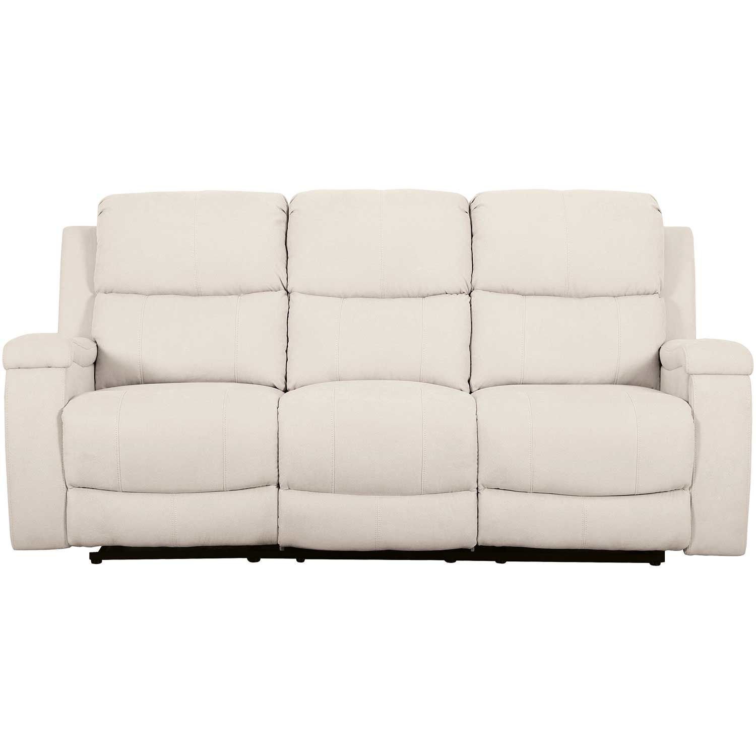 Cream reclining clearance sofa