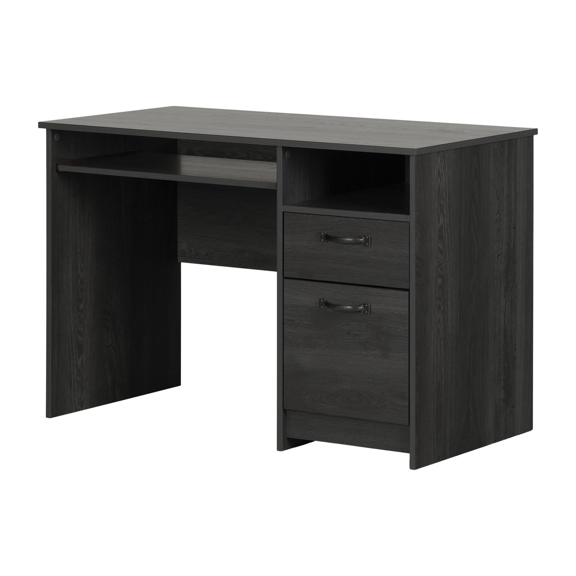 South Shore Axess Small Computer Desk in Pure Black