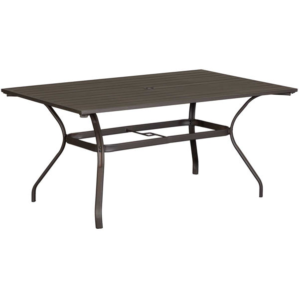 slat top patio table