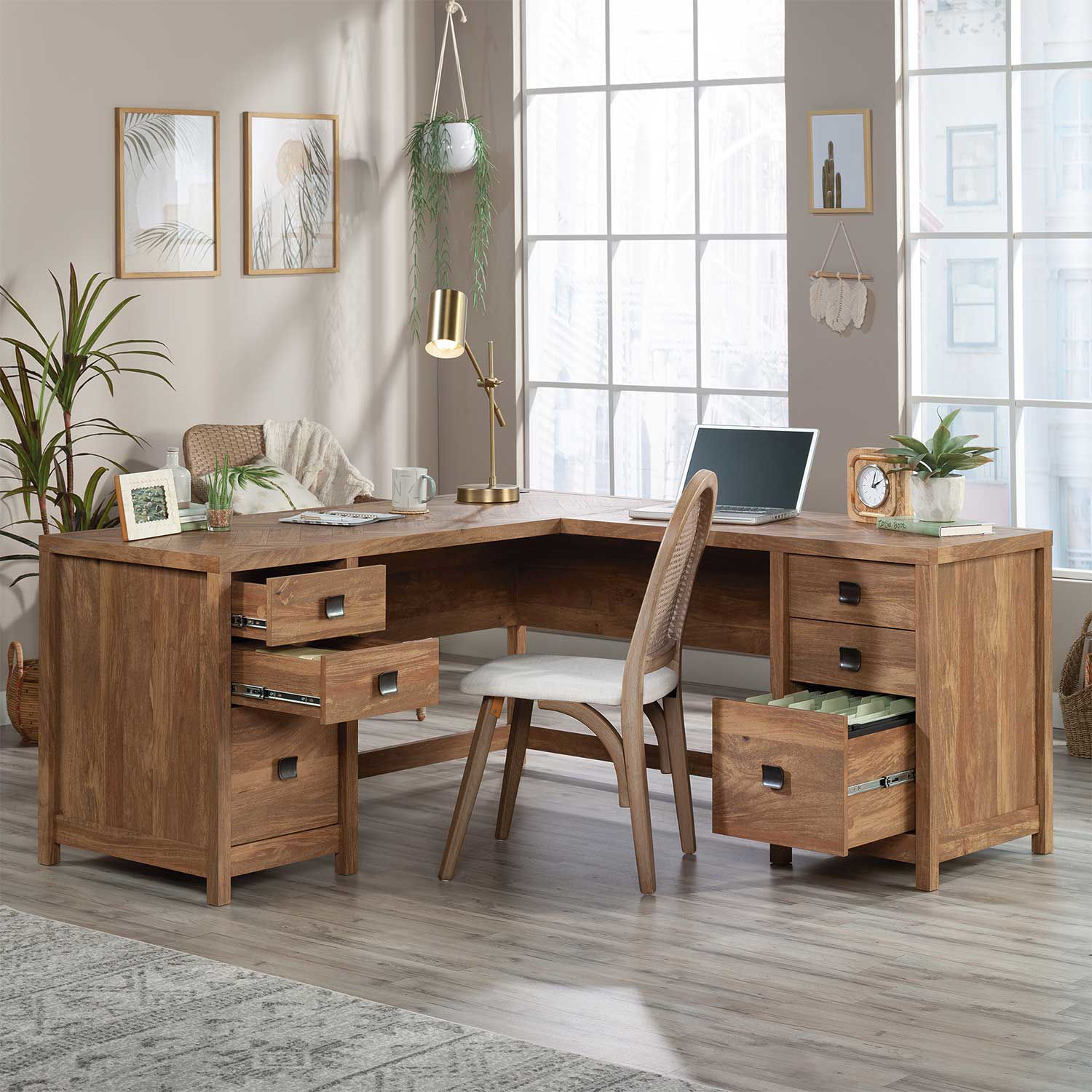 cannery bridge l shaped desk