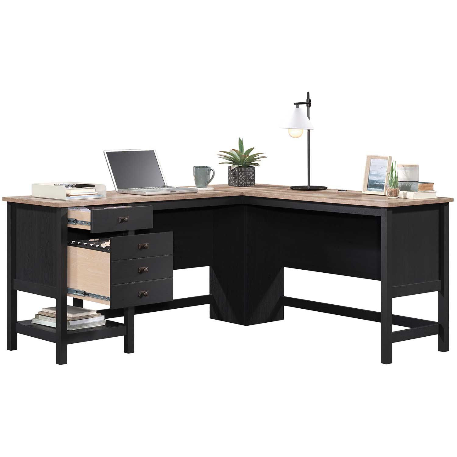 Cottage Road L-Shaped Desk Mystic Oak - Sauder