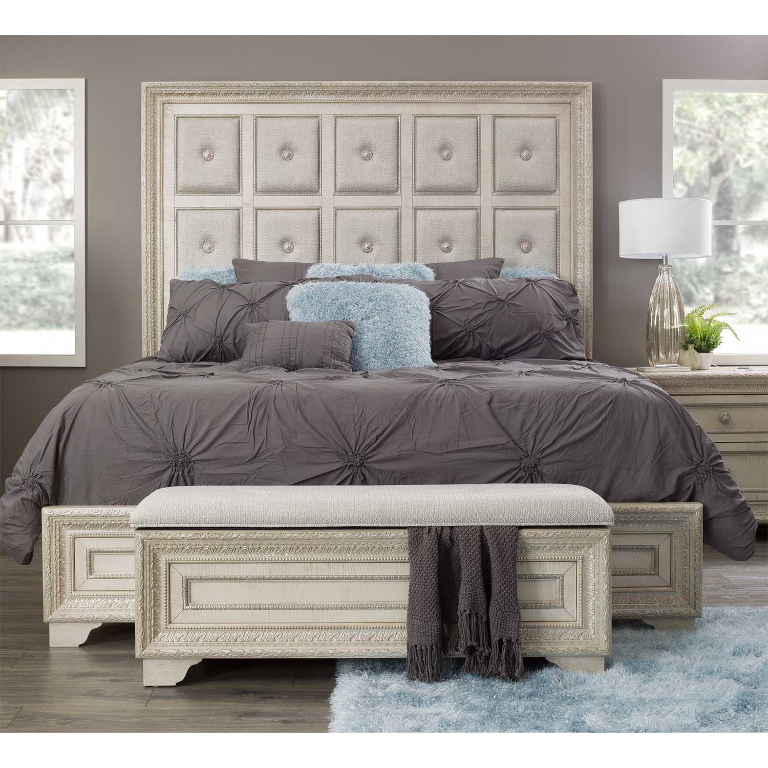 Camila White Queen Bed P269170 QBED AFW