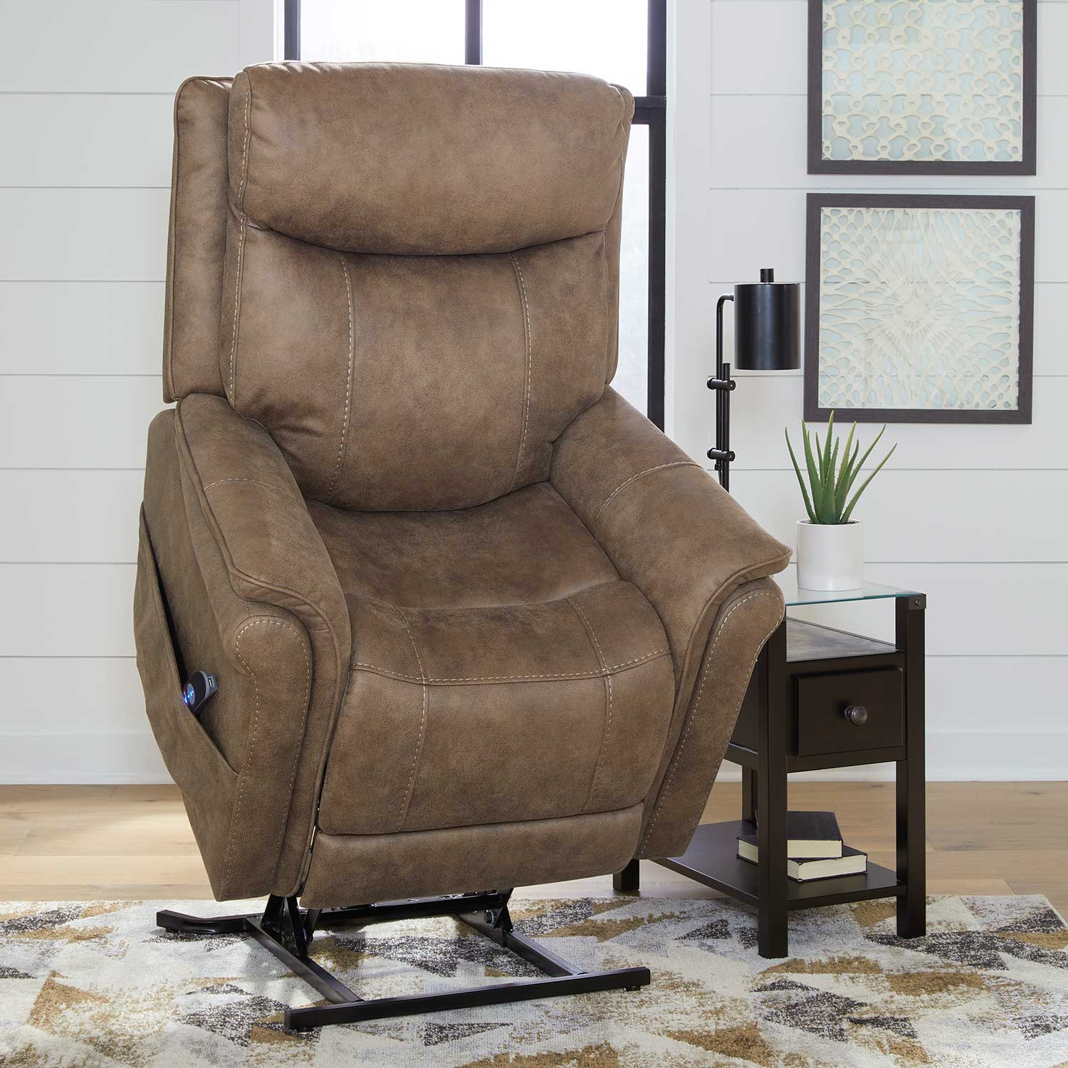 Signature design by ashley ballister power lift recliner online espresso